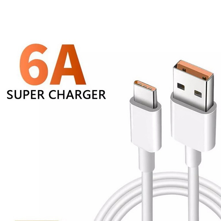 کابل شارژ سریع تایپ سی شیائومی Xiaomi 6A Type-C– مناسب شارژرهای ۶۷ وات و ۱۲۰ وات