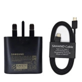 شارژر سریع ۲۵ وات سامسونگ | همراه با کابل USB-C | سهپین UK (اصل)