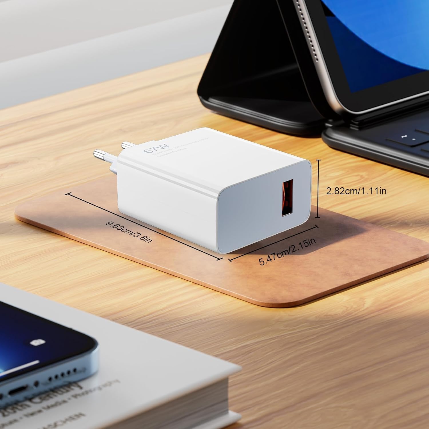شارژر فوق‌سریع ۱۲۰ وات شیائومی دو پین| HyperCharge + کابل Type C| اورجینال