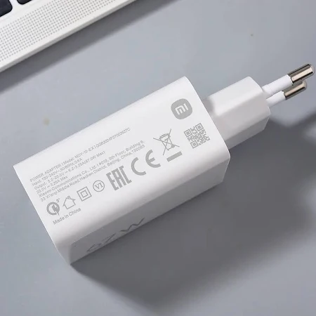 شارژر سریع ۶۷ وات شیائومی | دو پین EU + کابل اصلی USB‑C