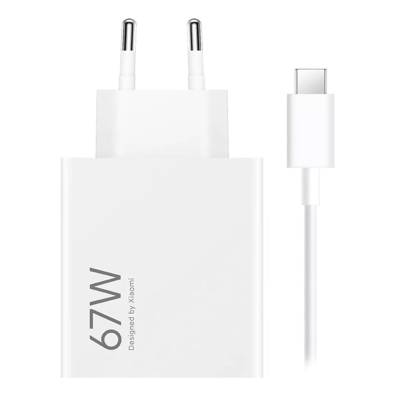 شارژر سریع ۶۷ وات شیائومی | دو پین EU + کابل اصلی USB‑C