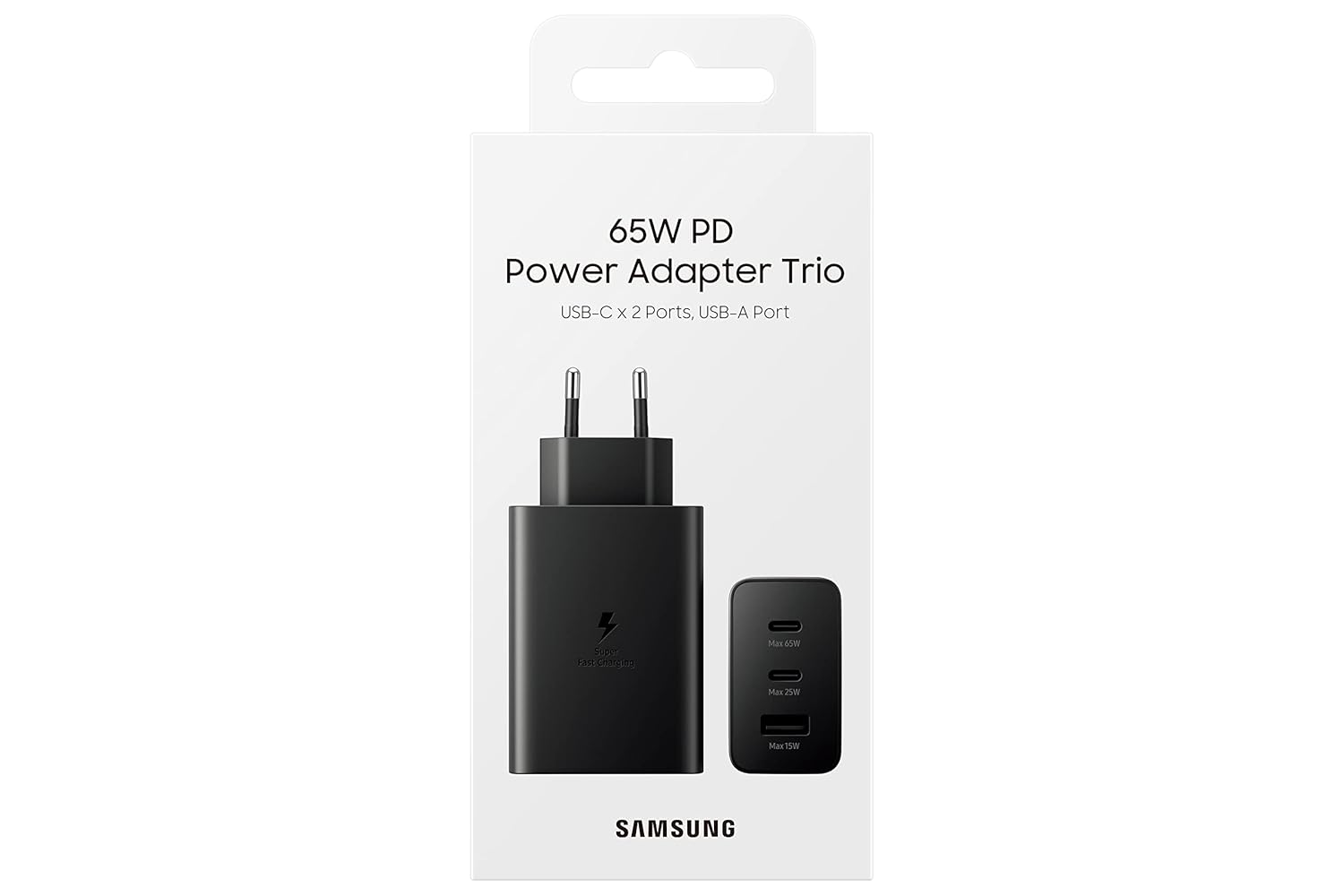 آداپتور فست شارژ سامسونگ 65 وات  USB-A  | اورجینال و قدرتمند با 3 خروجی