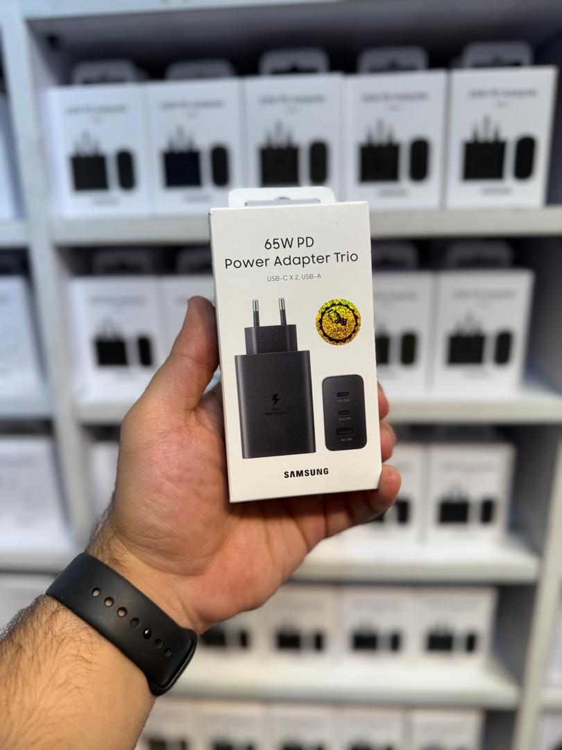 آداپتور فست شارژ سامسونگ 65 وات  USB-A  | اورجینال و قدرتمند با 3 خروجی