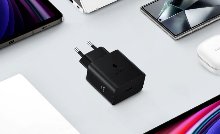 شارژر 45 وات اصل سامسونگ | Super fast charger با دو پین اروپایی | اورجینال