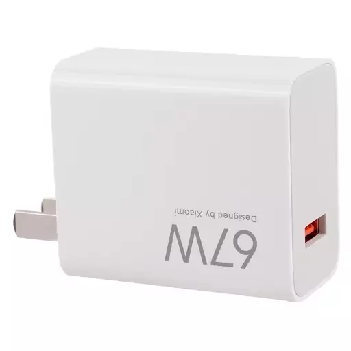 آداپتور اصلی شیائومی 67 وات (دو پین تخت، USB-C) – پشتیبانی از PD و QC | شارژ فوق سریع و اورجینال
