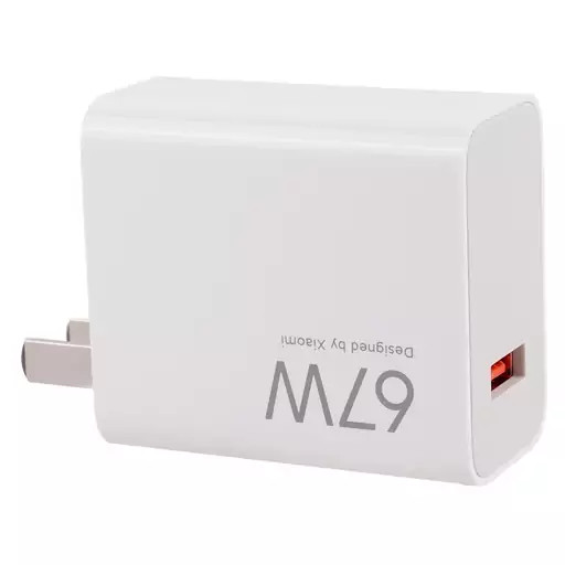 آداپتور اصلی 67 وات شیائومی (USB-C دو پین تخت) | شارژ فوق سریع و اورجینال