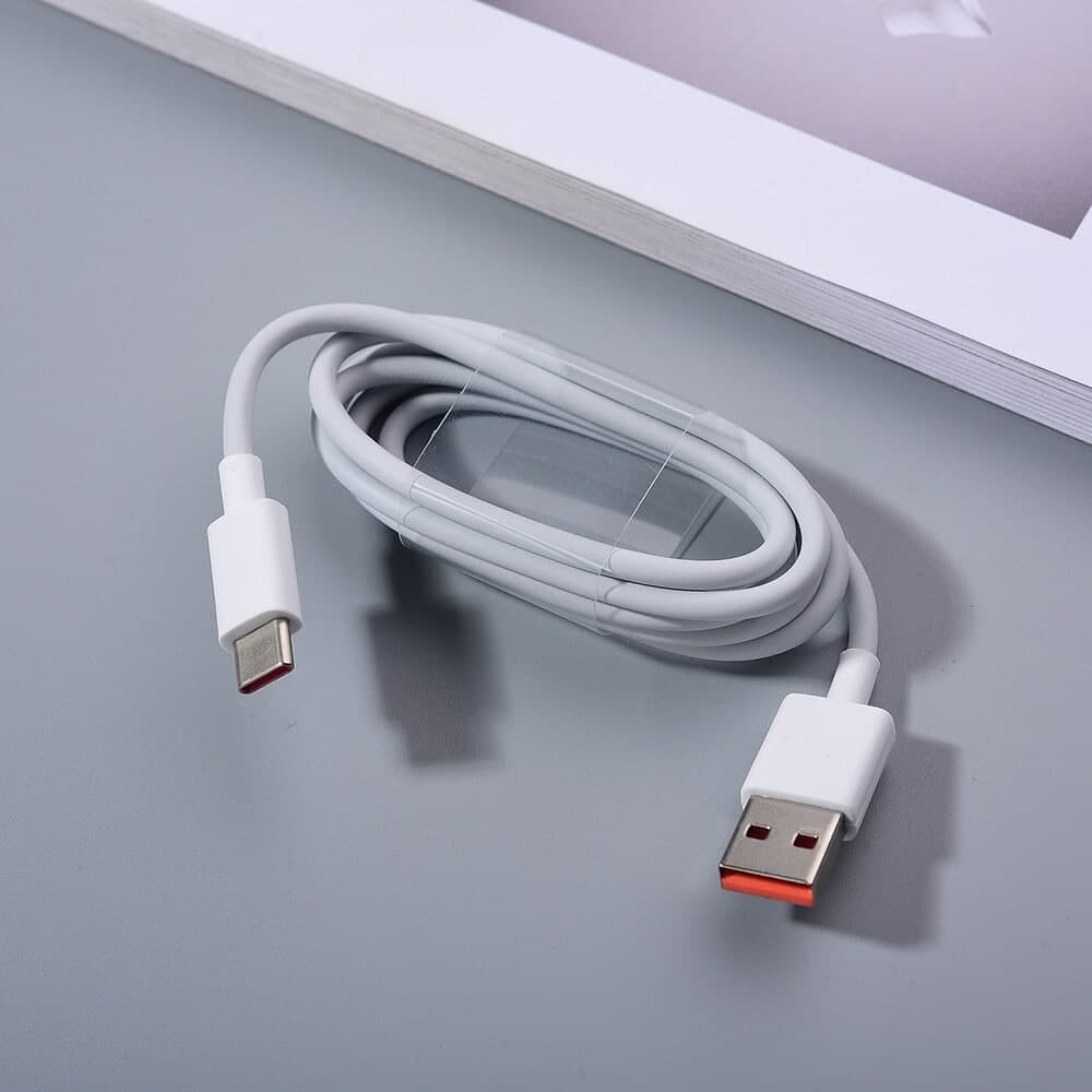 کابل شارژ 3 آمپر شیائومی کانکتور نارنجی (Orange | Fast Charge 3A | USB-C) |  اورجینال
