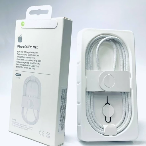شارژر اورجینال آیفون 16 اپل + کابل کنفی USB-C | فست شارژ 20 وات