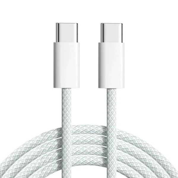کابل شارژ 15 و 16 ایفون | USB-C به USB-C اورجینال | فست شارژ + انتقال دیتا | کنفی و بادوام
